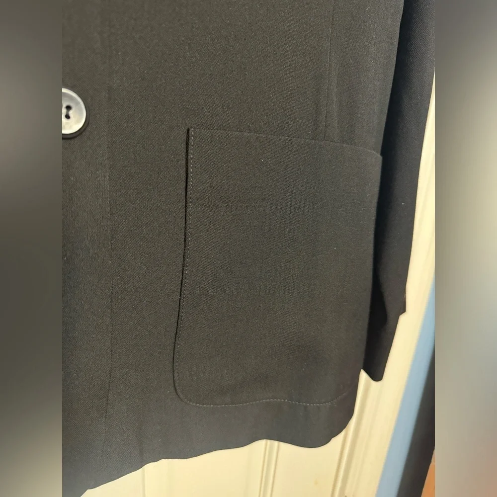 Gap Wool Blend Lined Black Blazer Size 4 Oversized